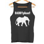 Daddyphantater Elefant Papaatertag Lustig Papa Wortspiel Tank Top