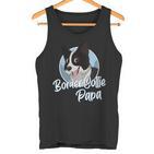 Damen Border Collie Papa Mit Comic Zeichnung Herren Mit-Ausschnitt Tank Top