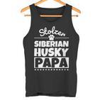 Damen Stolzer Siberian Husky Papa Mit-Ausschnitt Tank Top