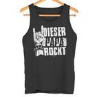 Dieser Papa Rockt Heavy Metal Rocker Rock & Roll Papa Tank Top