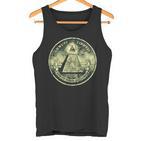 A Dollar Note Allseeing Eye Pyramid Illuminati Tank Top