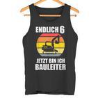 Endlich 6 Builder 6Th Birthday Digger Tank Top