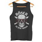 Evil Old Man  Skull Dad Tank Top