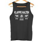 With Flap Hold Mouth Fresse Halten Lab Mich In Ruhe Tank Top