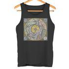 Flat Earth Antique Map Tank Top