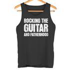 Gitarre Papaatertag Musik Lustig Tank Top