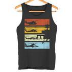Helicopterintage Helicopter Pilot  Tank Top