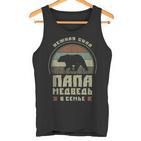 Herren Papa Auf Russischatertag Bär Papa Russisch Tank Top