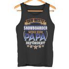 Herren Snowboardfahrer Papa Geschenk Ski Snowboard Snowboardurlaub Tank Top