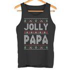 Herren Winterferien X-Mas Santa Jolly Papa Hässliche Weihnachten Tank Top