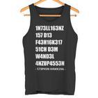 Intelligenz 1337 Leet Stephen William Hawking Quote Tank Top