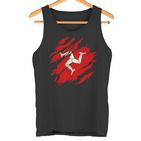 Isle Of Man Flag Island Manx Flag Scratcher Isle Of Man Tank Top