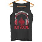 Kann Dich Nicht Hören Ich Zocke I Pc Gamer Headset Half Sleeve Tank Top