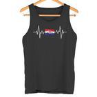 Kroatische Flagge Geschenk Herzschlag Kroatien Hrvatska Tank Top