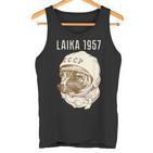 Laika Dog Sputnik Space Space Ussr Tank Top