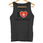 I Love Hong Kong Mit Flagge Und Herz Tank Top