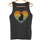 I Love Rabbit Retro Heart Rabbit Fan Tank Top