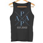 Lustiger Papa Est 2002 Papa Seit 2002 Papa Geburtsjahr 2002 Tank Top