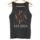 Lustiger Papa Est 2014 Papa Seit 2014 Papa 2014 Tank Top