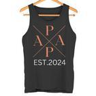 Lustiger Papa Est 2024 Papa Seit 2024 Papa 2024 Tank Top