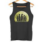 Meerkat Surikate Scharrtier Moon Tank Top