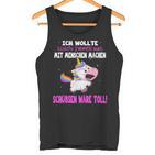 Was Mit Menschen Machen Unicorn Saying Tank Top