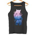 Neko Ninja Silhouette Otaku Japanese Script Tank Top