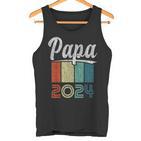 Neuer Papa Frischgebackener Papa Papa 2024 Tank Top