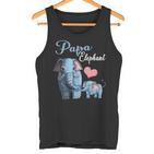 Niedliche Papa Elefant Schwangerschaftsankündigung Babyparty Tank Top