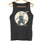 Ninja Katze Mit Großem Schwert Tank Top