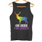 Oh Deer I'm Queer Reh Regenbogen Lgbtq Pride Herren Damen Tank Top