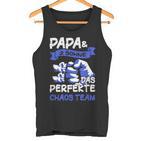 Papa 2 Söhne Perfekte Chaos Team Father's Day  Tank Top