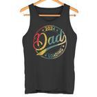 Papa 2024 Wird Geladenater Werden 2024 Retro Dad Est 2024 Tank Top