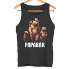 Papa Bärater 3 Kinder Familien Papaatertag Tank Top