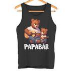 Papa Bärater Tochter Sohn Papa Gitarre Spielenatertag Tank Top