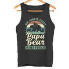 Papa Bear 3 Bären-Welpen Papa 3 Kinderatertag Bär Tank Top