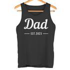 Papa Est 2023 Neues Papa Erstes Malatertag Lustiges Papa Tank Top