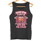 Papa Feuerwehrmanniel Cooler Sohn Tochterater Kapuzenjacke Tank Top