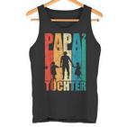 Papa Hoch 2 Dad Hoch 2 Töchter Zweifach Papa Father's Day S Tank Top