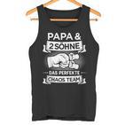 Papa Zwei Jungs Chaos Team Fürateron 2 Söhnenatertag Tank Top