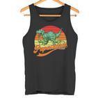 Papasaurus Lustigesater Papa Dino Tank Top