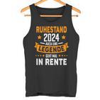 Pensioner 2024 Retirement 2024 Also Eine Legend Rente Tank Top