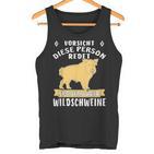 Person Redet Über Wildschweine Sau Jagen Wildsau Hunter Person R S Tank Top