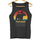 Retroater Baby Sohn Tochter Kinder Bär Papaatertag Tank Top