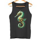 Seepferdchen Hippocampus Roboter In Grünem Gewand Tank Top