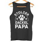 Stolzer Dackel Papa Hundepapa Teckel Dachshund Tank Top