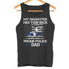 Stolzer Papa Eines Police Officer – Thin Blue Line Geschenk Tank Top