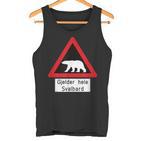 Svalbard Polar Bear Sign Gjelder Hele Spitsbergen Norway Tank Top