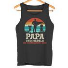 Team Papa Tochter Zwei Kinderatertag Bester Super Papa Tank Top