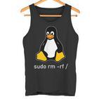 Tux Linux Penguin Sudo Rm -Rf Computer Science Tank Top